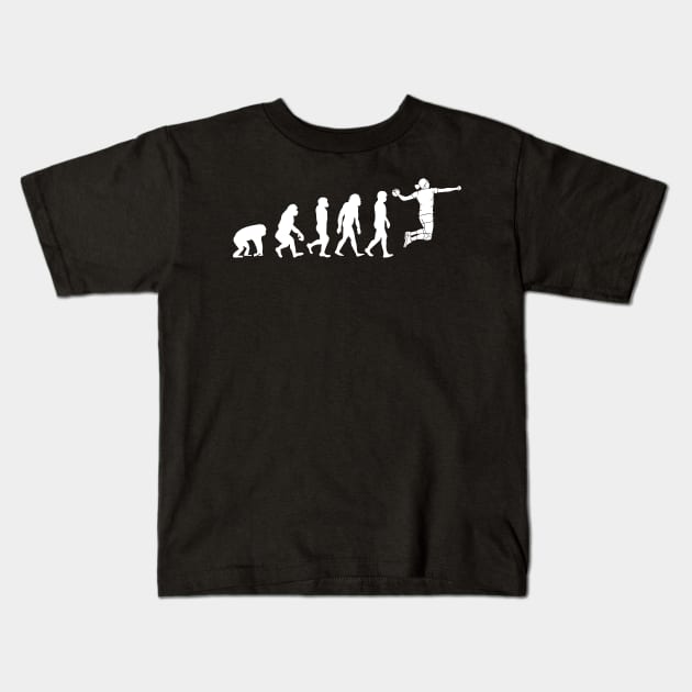 Evolution of Handball Girl - Funny Handball gift Kids T-Shirt by Shirtbubble